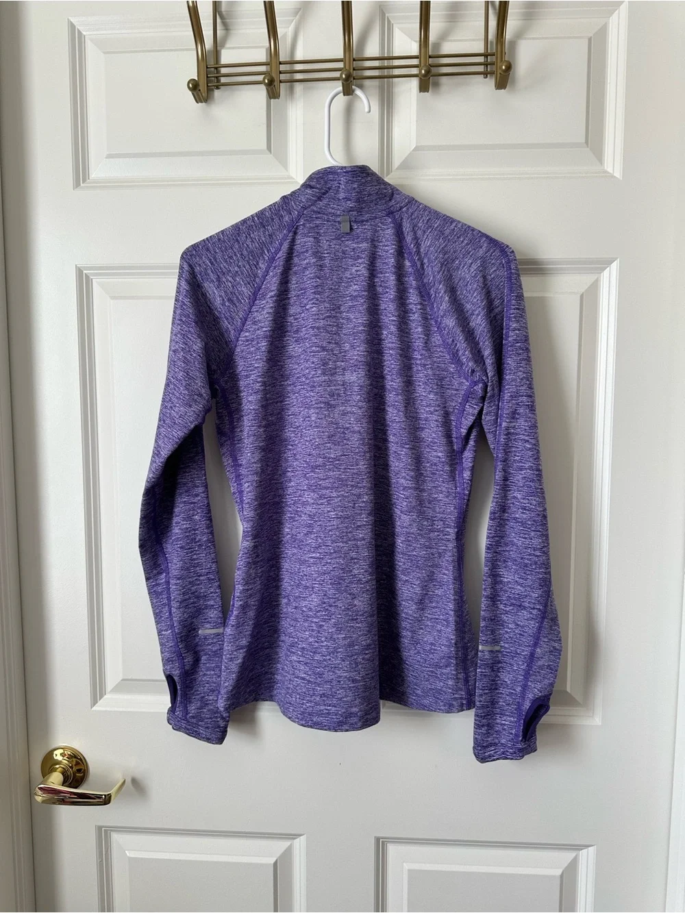 Nike Running Dri-FIT 1/4-Zip Long Sleeve Active Top Purple Size S